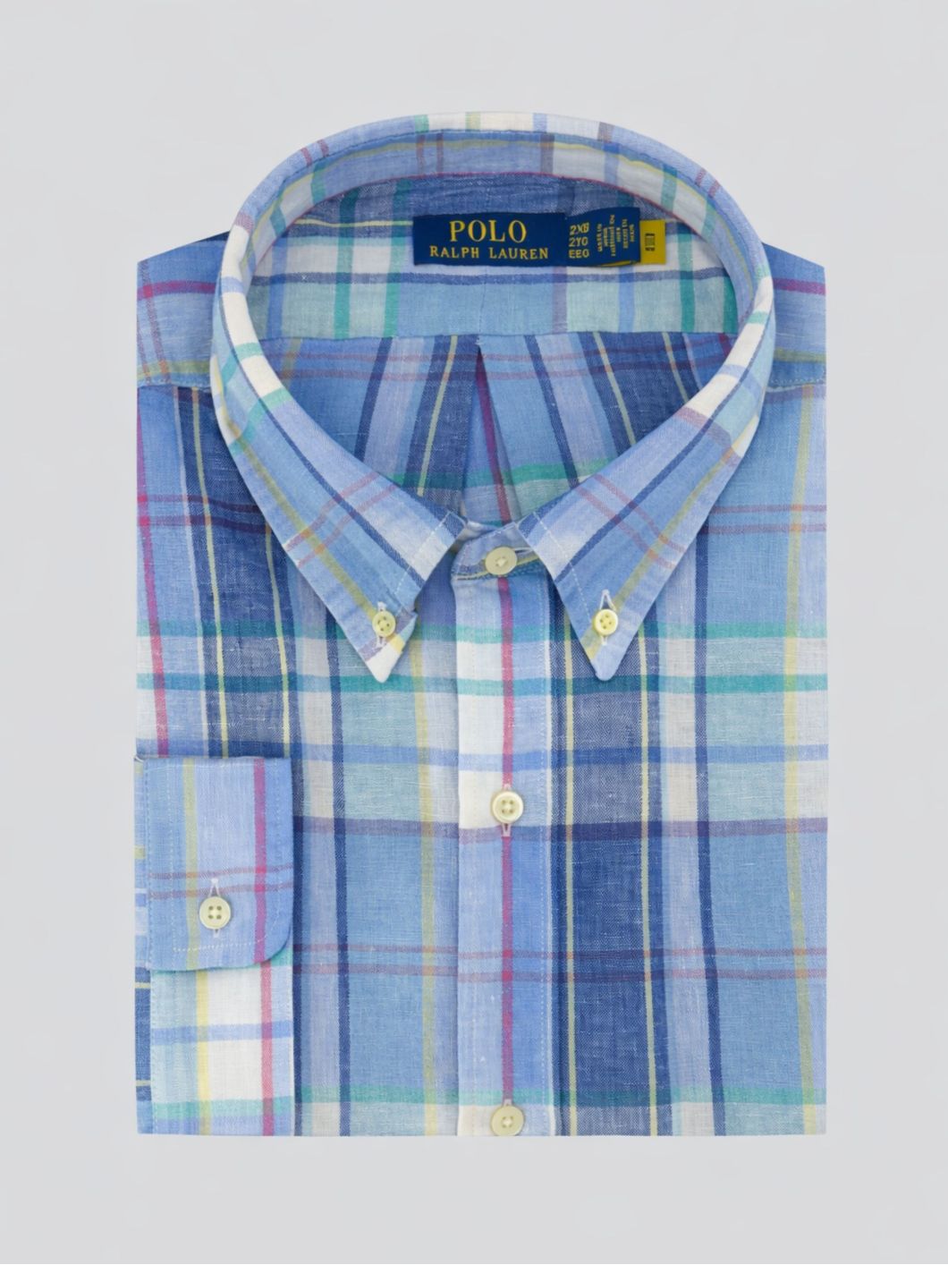 Chemise en Lin à Carreaux Grande Taille